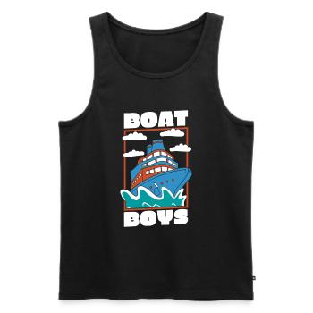 Kreuzfahrt - Männer Premium Bio Tank Top - Schwarz - Vorne - Michal (187cm)