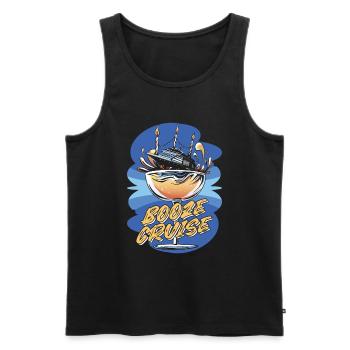 Kreuzfahrt - Männer Premium Bio Tank Top - Schwarz - Vorne - Michal (187cm)