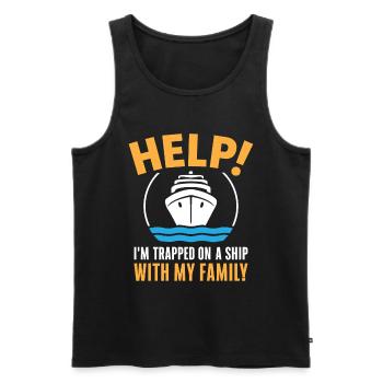 Kreuzfahrt Lustig - Männer Premium Bio Tank Top - Schwarz - Vorne - Michal (187cm)
