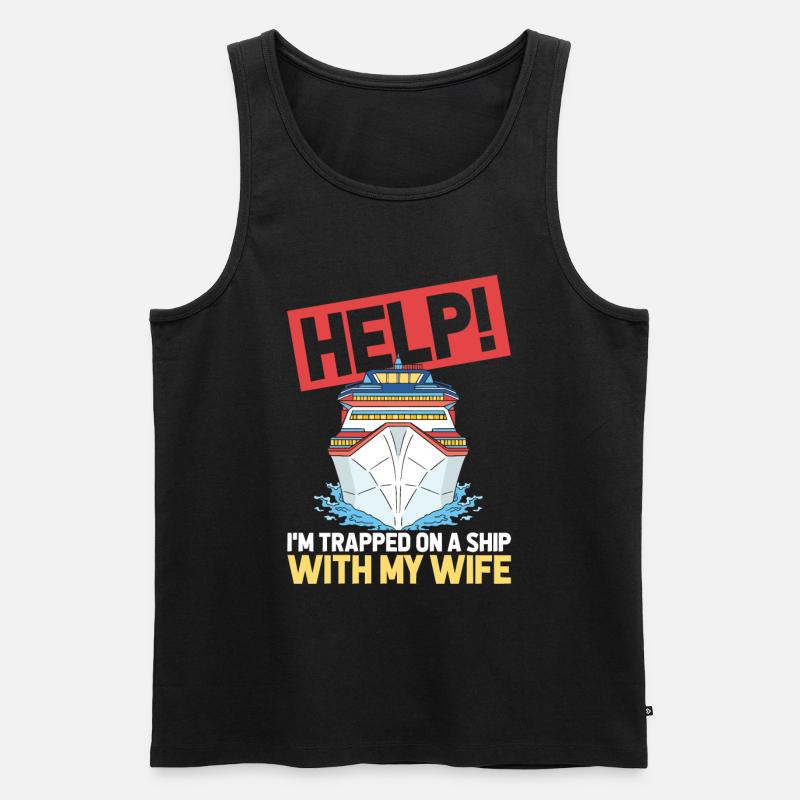 Kreuzfahrt - Männer Premium Bio Tank Top - Schwarz