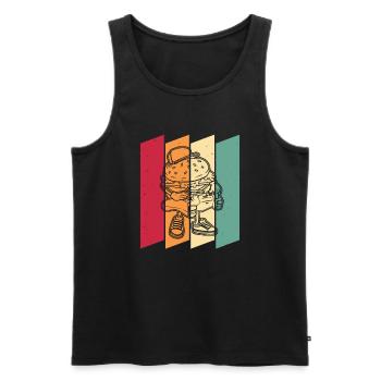 Gamer Gaming Burger Gaming Controller - Männer Premium Bio Tank Top - Schwarz - Vorne - Michal (187cm)