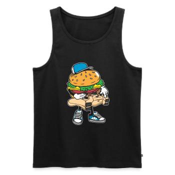 Gamer Gaming Burger Gaming Controller - Männer Premium Bio Tank Top - Schwarz - Vorne - Michal (187cm)