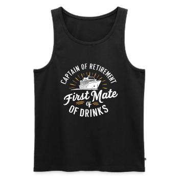 Kreuzfahrt Retired Retirement - Männer Premium Bio Tank Top - Schwarz - Vorne - AI Model Male 178 light (178cm)