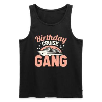 Kreuzfahrt - Männer Premium Bio Tank Top - Schwarz - Vorne - Michal (187cm)