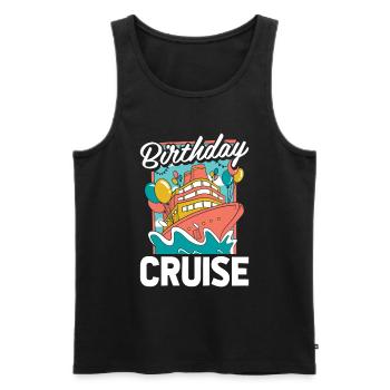 Croisière d’anniversaire à Kreuzfahrt - Débardeur bio Premium Homme - noir - Devant - Michal (187cm)