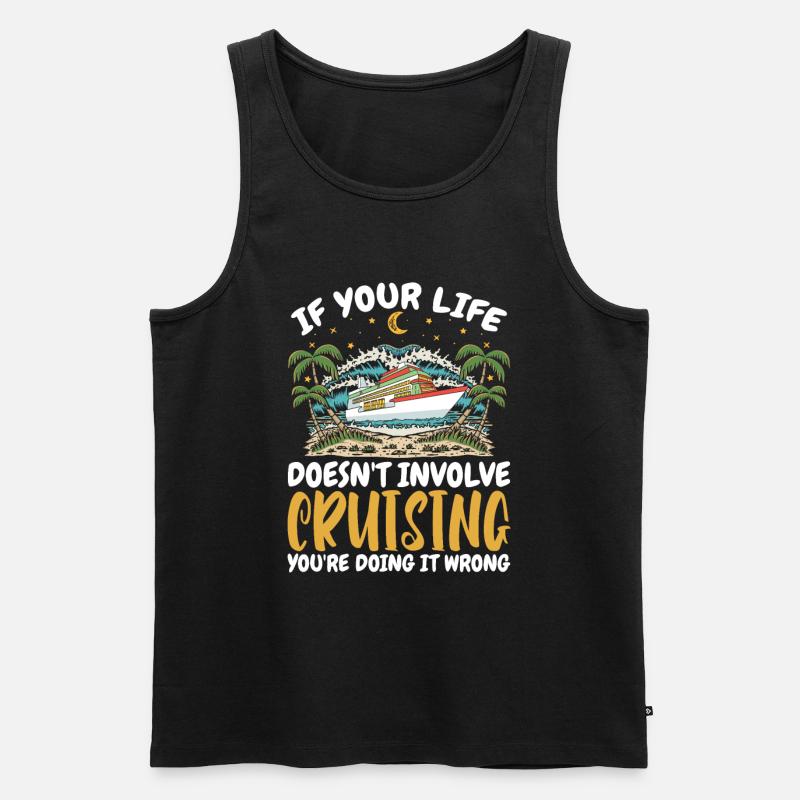 Kreuzfahrt - Männer Premium Bio Tank Top - Schwarz