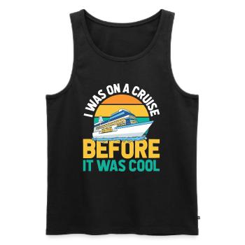 Kreuzfahrt - Männer Premium Bio Tank Top - Schwarz - Vorne - Michal (187cm)