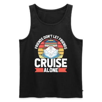 Kreuzfahrt - Männer Premium Bio Tank Top - Schwarz - Vorne - Michal (187cm)