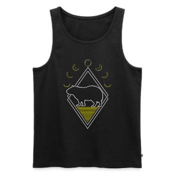 Capybara Capybara Abstract Moon Phases - Men's Premium Organic Tank Top - black - Front - Michal (187cm)