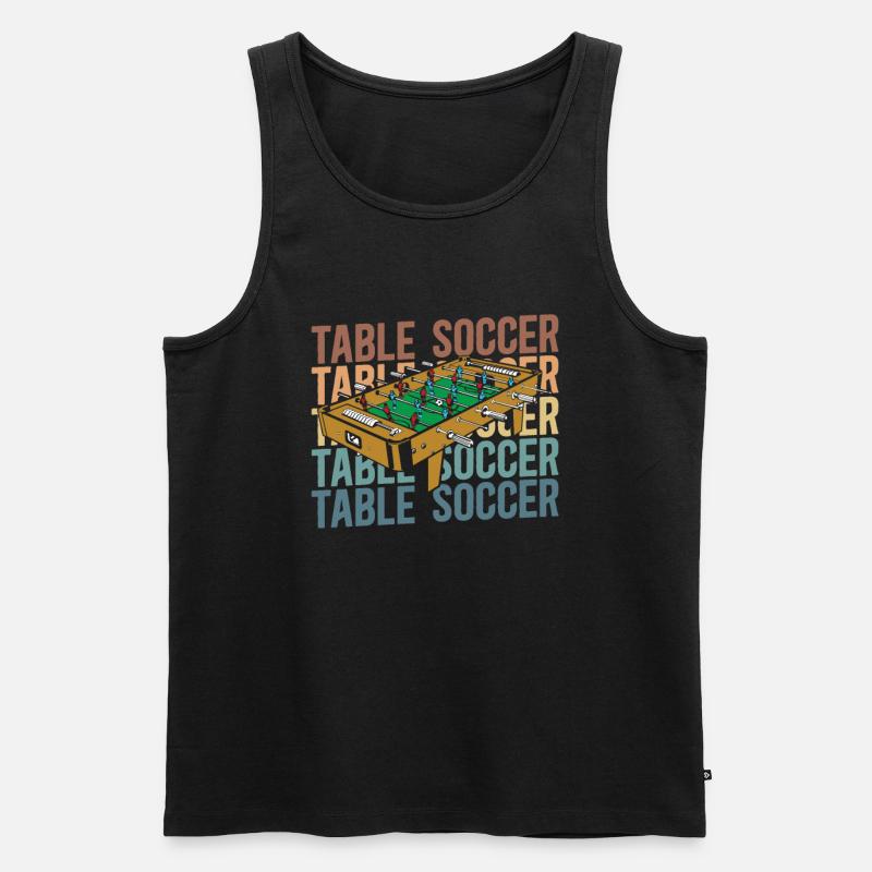 Tischfußball Kicker - Männer Premium Bio Tank Top - Schwarz