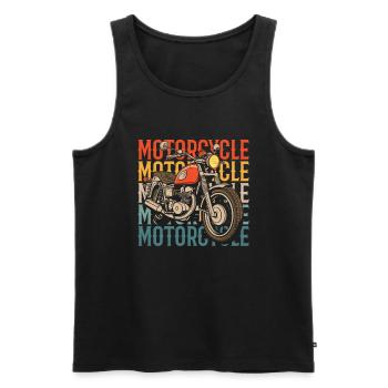 Moto Motard Moto - Débardeur bio Premium Homme - noir - Devant - Michal (187cm)