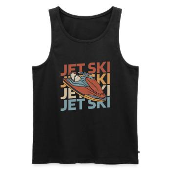Jet Ski - Männer Premium Bio Tank Top - Schwarz - Vorne - AI Model Male 178 light (178cm)