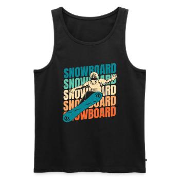 Snowboard Snowboarder - Männer Premium Bio Tank Top - Schwarz - Vorne - Michal (187cm)