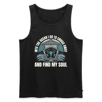 Kreuzfahrt - Männer Premium Bio Tank Top - Schwarz - Vorne - Michal (187cm)