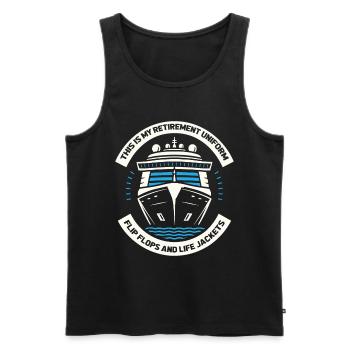 Kreuzfahrt Retired Retirement - Männer Premium Bio Tank Top - Schwarz - Vorne - AI Model Male 178 light (178cm)