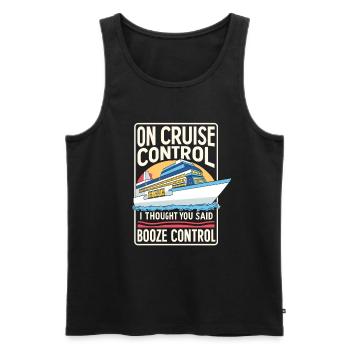 Cruise - Men's Premium Organic Tank Top - black - Front - Michal (187cm)