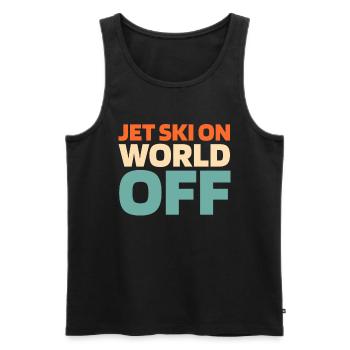 Jet Ski Jet Ski On World Off - Männer Premium Bio Tank Top - Schwarz - Vorne - AI Model Male 178 light (178cm)