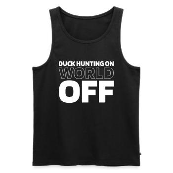 Ente Jagd Entenjagd Duck Hunting On World Off - Men's Premium Organic Tank Top - black - Front - AI Model Male 178 light (178cm)