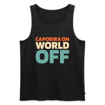 Capoeira Martial Dance Capoeira On World Off - Men's Premium Organic Tank Top - black - Front - AI Model Male 178 light (178cm)