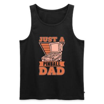 Pinball Just A Pinball Dad - Männer Premium Bio Tank Top - Schwarz - Vorne - Michal (187cm)