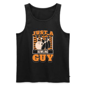 Bowling Bowlen Bowler Just A Bowling Guy - Männer Premium Bio Tank Top - Schwarz - Vorne - Michal (187cm)