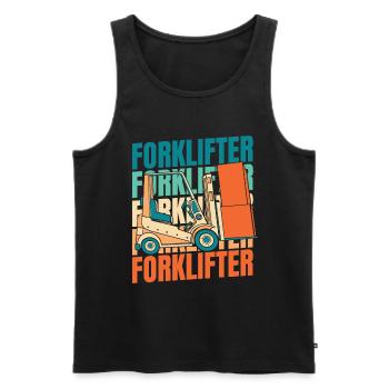 Gabelstapler Staplerfahrer - Männer Premium Bio Tank Top - Schwarz - Vorne - AI Model Male 178 light (178cm)