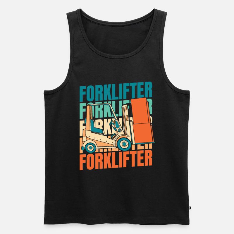 Gabelstapler Staplerfahrer - Männer Premium Bio Tank Top - Schwarz