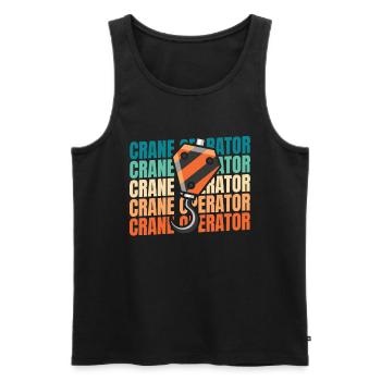 Kranfahrer Kranführer - Männer Premium Bio Tank Top - Schwarz - Vorne - AI Model Male 178 light (178cm)