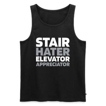 Elevator Elevator - Men's Premium Organic Tank Top - black - Front - AI Model Male 178 light (178cm)