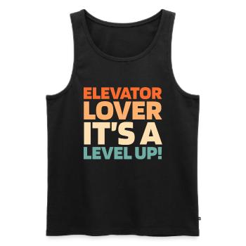 Elevator Elevator - Men's Premium Organic Tank Top - black - Front - AI Model Male 178 light (178cm)