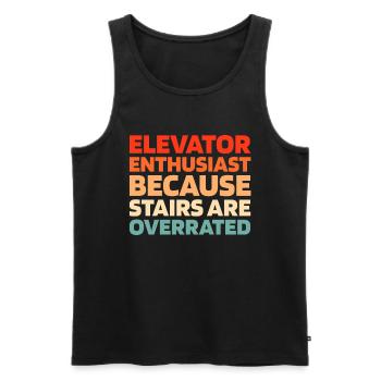 Elevator Elevator - Men's Premium Organic Tank Top - black - Front - AI Model Male 178 light (178cm)