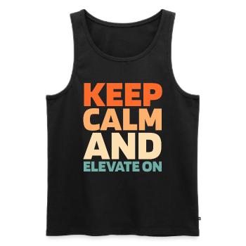 Elevator Elevator - Men's Premium Organic Tank Top - black - Front - AI Model Male 178 light (178cm)