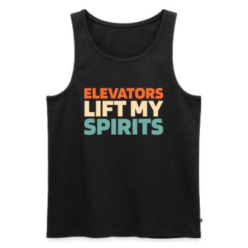 Elevator Elevator - Men's Premium Organic Tank Top - black - Front - AI Model Male 178 light (178cm)