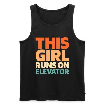 Elevator Elevator - Men's Premium Organic Tank Top - black - Front - AI Model Male 178 light (178cm)