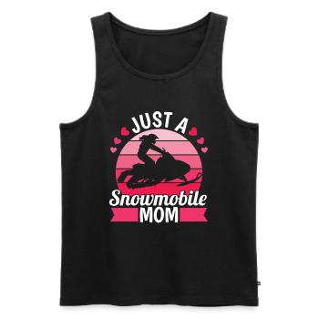 Snowmobile Snowmobile Mom - Men's Premium Organic Tank Top - black - Front - AI Model Male 178 light (178cm)