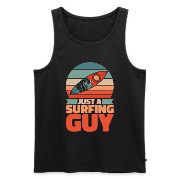Surfer Surfen Juste un surfeur - Débardeur bio Premium Homme - noir - Devant - Michal (187cm)