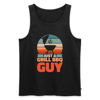 Bbq Grillen Just A Grill Bbq Guy - Männer Premium Bio Tank Top - Schwarz - Vorne - AI Model Male 178 light (178cm)