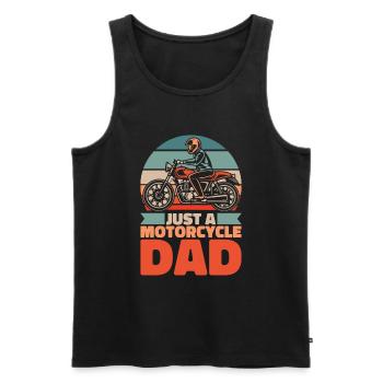 Motorcycle Biker Motorbike Father - Men's Premium Organic Tank Top - black - Front - AI Model Male 178 light (178cm)