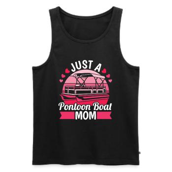 Pontonboot Just A Pontoon Boat Mom - Männer Premium Bio Tank Top - Schwarz - Vorne - Michal (187cm)