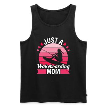 Wakeboard Wakeboarder Just A Wakeboarding Mom - Men's Premium Organic Tank Top - black - Front - AI Model Male 178 light (178cm)