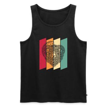Sheep Moon Phases - Men's Premium Organic Tank Top - black - Front - Michal (187cm)