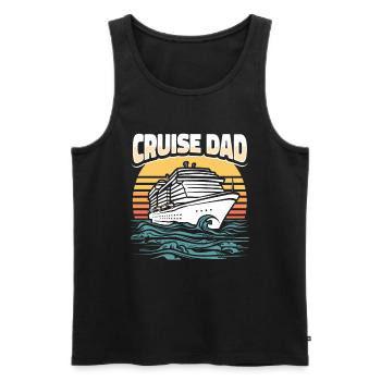 Kreuzfahrt - Männer Premium Bio Tank Top - Schwarz - Vorne - Michal (187cm)