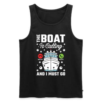 Cruise - Men's Premium Organic Tank Top - black - Front - Michal (187cm)