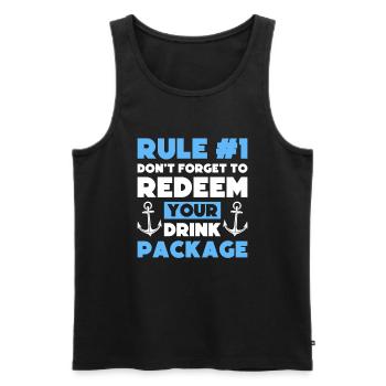 Kreuzfahrt Lustig - Männer Premium Bio Tank Top - Schwarz - Vorne - Michal (187cm)