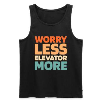 Elevator Elevator - Men's Premium Organic Tank Top - black - Front - AI Model Male 178 light (178cm)
