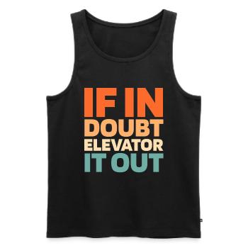 Elevator Elevator - Men's Premium Organic Tank Top - black - Front - AI Model Male 178 light (178cm)