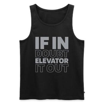 Elevator Elevator - Men's Premium Organic Tank Top - black - Front - AI Model Male 178 light (178cm)