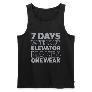 Elevator Elevator - Men's Premium Organic Tank Top - black - Front - AI Model Male 178 light (178cm)