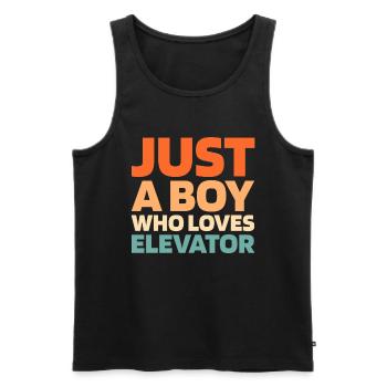 Elevator Elevator - Men's Premium Organic Tank Top - black - Front - AI Model Male 178 light (178cm)