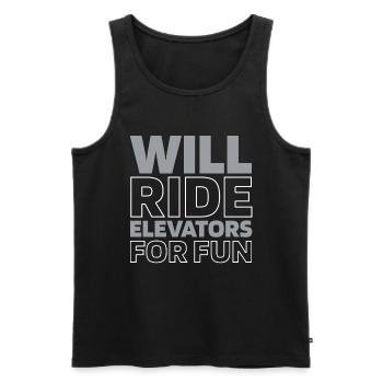 Elevator Elevator - Men's Premium Organic Tank Top - black - Front - AI Model Male 178 light (178cm)